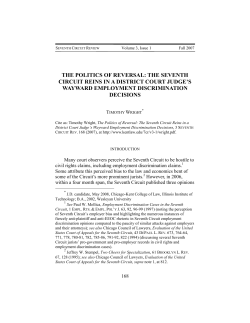 The Politics of Reversal: The Seventh Circuit Reins in a District