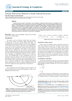 Seismic Refraction Method to Study Subsoil Structure