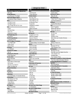 Songs by Artist - Mobile Music Masters