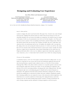 Designing and Evaluating User Experience