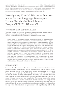 Investigating Criterial Discourse Features across Second Language