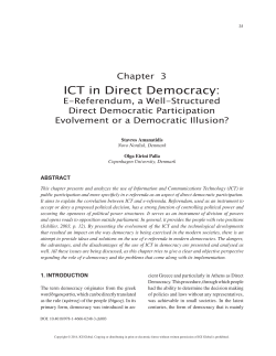 ICT in Direct Democracy: