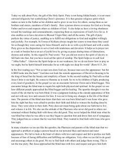 Today we talk about Piety, the gift of the Holy Spirit. Piety is not