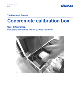 Concremote calibration box