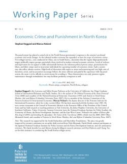 Economic Crime and Punishment in North Korea