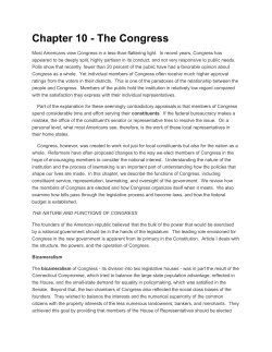 Chapter 10 - The Congress