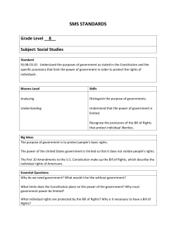 Grade 8 Social Studies Standards
