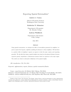 Exporting Spatial Externalities