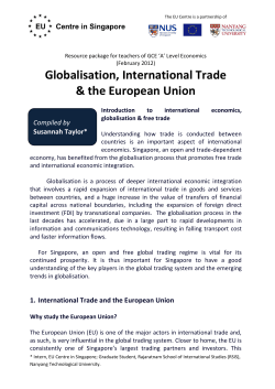Globalisation and the European Union - EU Centre