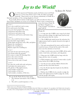 Joy to the World! - Biblical Christian World View