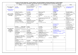 Club Schedule for Parents Autumn 2016 | PDF