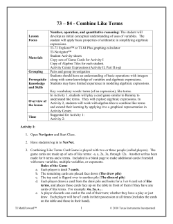 Combine Like Terms - CMS Secondary Math Wiki