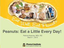 Peanuts: Eat a Little Every Day!