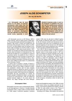 19 JOSEPH ALOIS SCHUMPETER