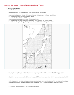 Setting the Stage - Japan During Medieval Times