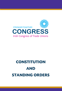 Constitution and Standing Orders