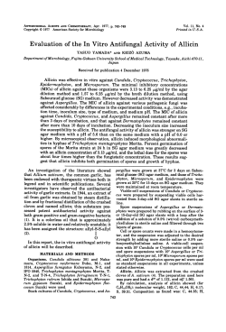 Evaluation of the In Vitro Antifungal Activity of Allicin