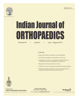 Indian Journal of Orthopedics, July 2011, Vol