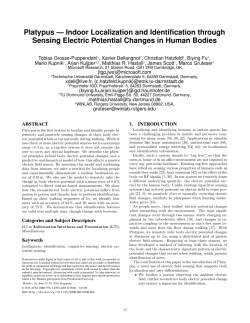 Platypus &mdash; Indoor Localization and Identification through Sensing of