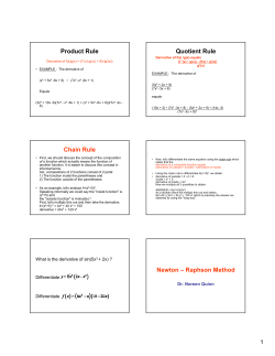 Microsoft PowerPoint - Newton \226 Raphson Method