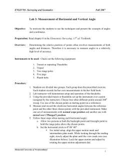 Lab 3: Measurement of Horizontal and Vertical Angle