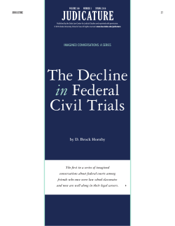The Decline in Federal Civil Trials