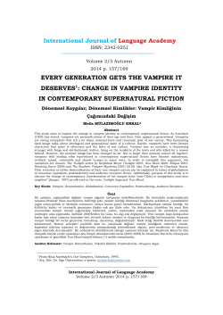 every generation gets the vampire it deserves1 change in vampire