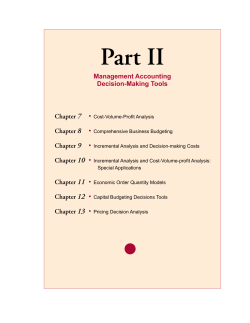 Chapter 7 Cost-volume-profit analysis