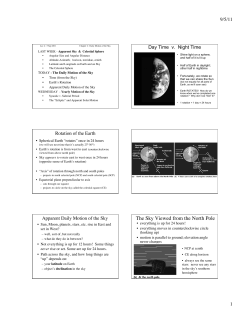 Daily Motion of the Sky