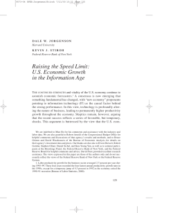 Raising the Speed Limit: U.S. Economic Growth in the Information Age