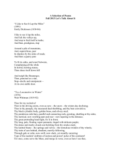 A Selection of Poems Fall 2013 Let`s Talk About It &ldquo;I Like to See It