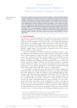 Determinants of Geographical Concentration Patterns in