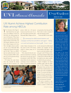 December 2014 - University of the Virgin Islands