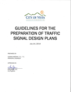 Guidelines for the Preparation of Traffic Signal Design