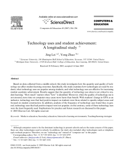 Technology uses and student achievement: A