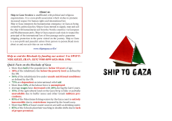 About us Quick Facts on the blockade of Gaza Help us end the