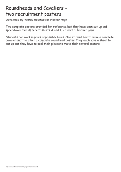 Roundheads and Cavaliers - two recruitment posters