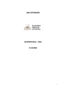 anu extension astrophysics &ndash; anu h course