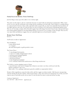 Family Fun in the Kitchen: Forest Troll Soup Just the thing to enjoy