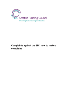 Complaints against the SFC: how to make a complaint