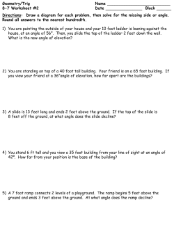 2) You are standing on top of a 40 foot tall building. Your friend is on