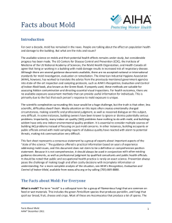 Facts About Mold December 2011 - American Industrial Hygiene