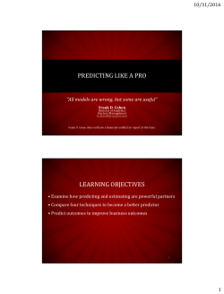 Predicting Like a Pro