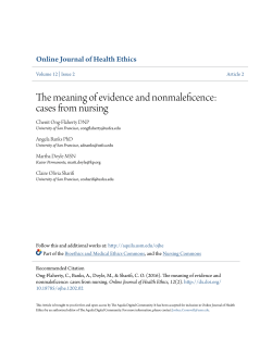 The meaning of evidence and nonmaleficence: cases from nursing