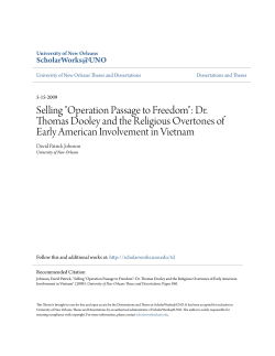 Selling "Operation Passage to Freedom": Dr