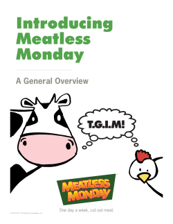 Introducing Meatless Monday