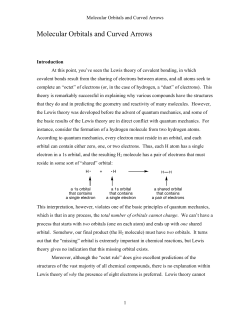 Molecular Orbitals and Curved Arrows