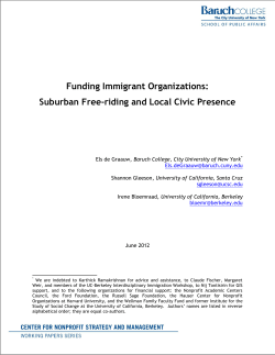 Funding Immigrant Organizations: Suburban Free