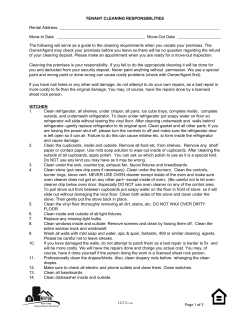 12/13(144) Page 1 of 3 TENANT CLEANING RESPONSIBILITIES