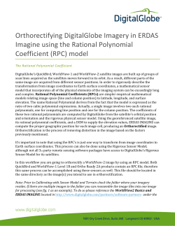 Orthorectifying DigitalGlobe Imagery in ERDAS Imagine using the